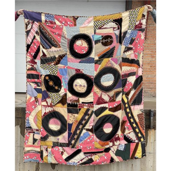 Antique Folk Art Crazy Quilt