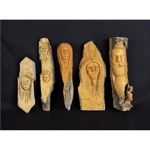 Montana Cottonwood Folk Art Wood Carvings