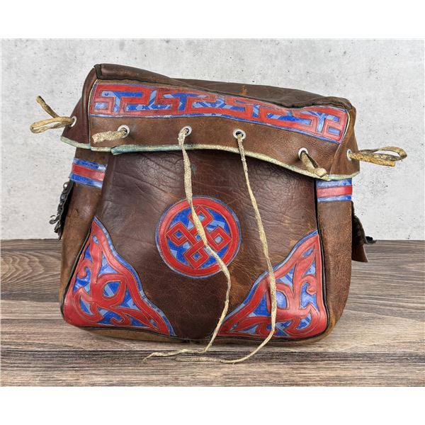Mongolian Hippie Boho Leather Messenger Saddle Bag