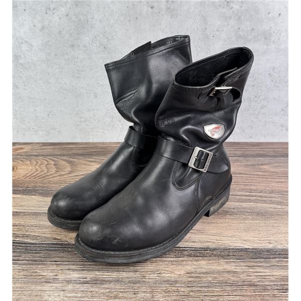 Red Wing Shoes Leather Motorcycle Boots 968