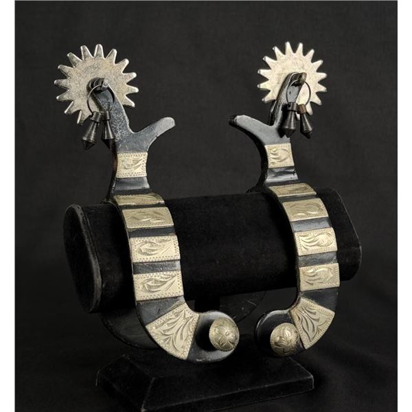 Showman Black Steel Jingle Bob Cowboy Spurs