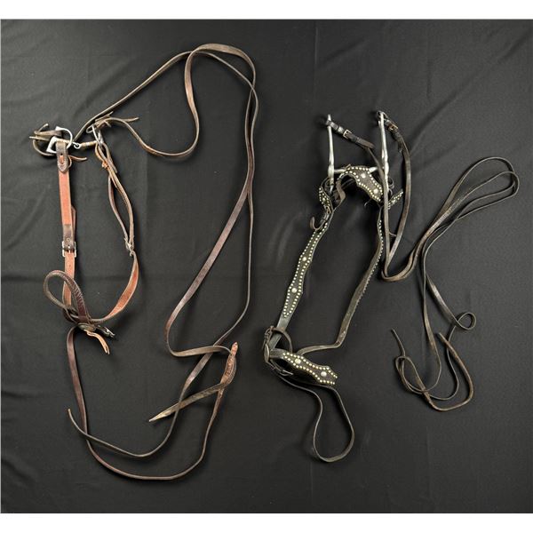 Group of Assorted Cowboy Bridles Bits