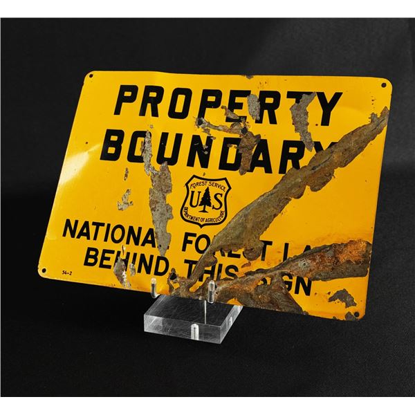 USFS US Forest Service Property Boundary Sign