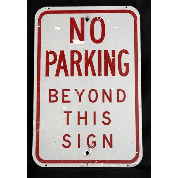 No Parking Beyond this Sign Street Sign