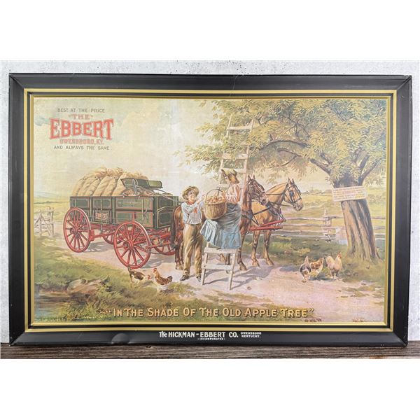 The Hickman Ebbert Co Apple Tree Wagon Tin Sign