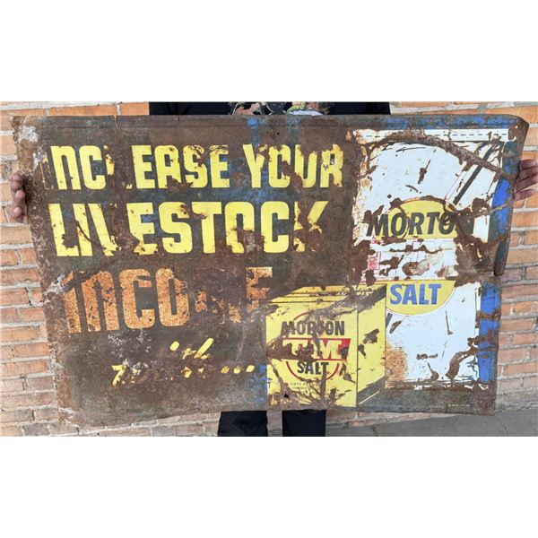 Morton Salt Increase Your Livestock Metal Sign