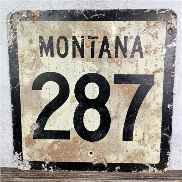 Montana US Highway 287 Yellowstone Park Sign