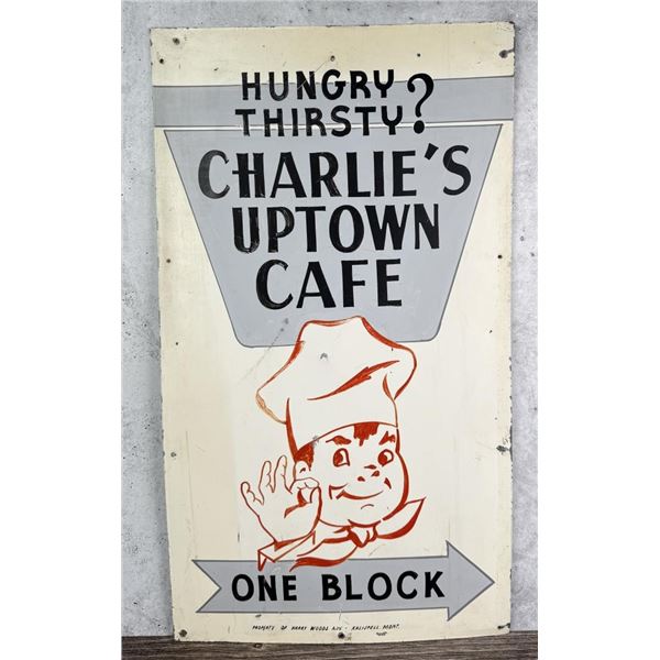 Charlies Uptown Cafe Kalispell Montana Metal Sign