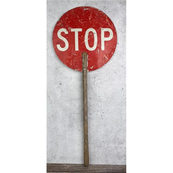 Montana Road Construction Slow Stop Metal Sign