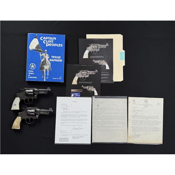 Clint Peoples Texas Ranger Engraved Pistol Set