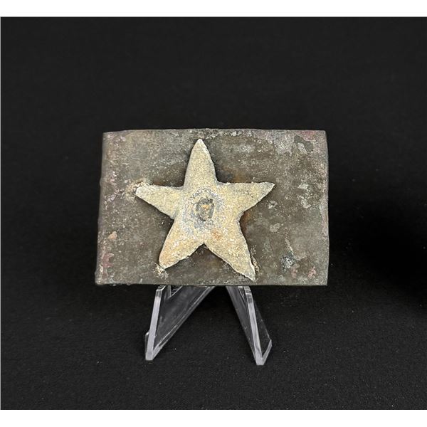 Civil War Confederate Texas Star Belt Buckle