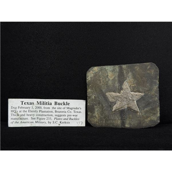 Civil War Confederate Texas Star Belt Buckle