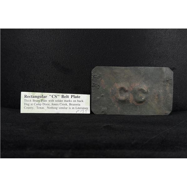 Civil War Confederate Texas CS Belt Buckle