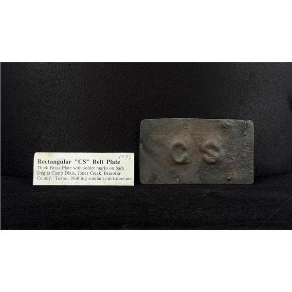 Civil War Confederate Texas CS Belt Buckle