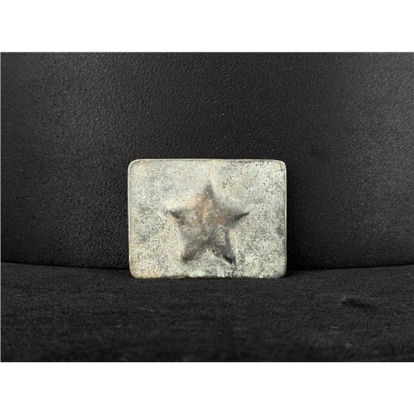 Civil War Confederate Texas Star Belt Buckle