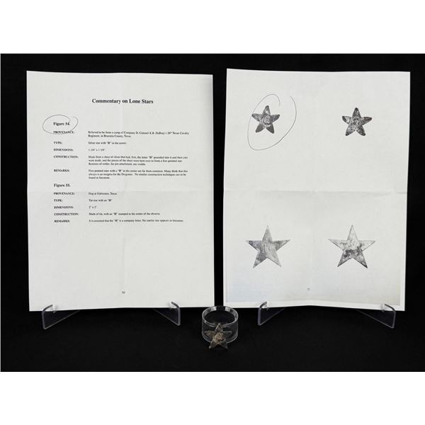 Civil War Confederate Texas Lone Star Hat Badge