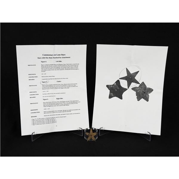 Civil War Confederate Texas Lone Star Hat Badge