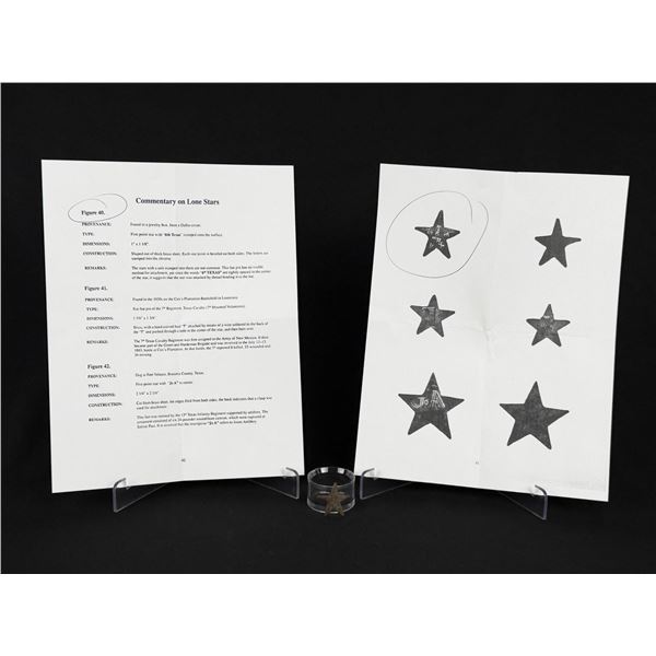 Civil War Confederate Texas Lone Star Hat Badge