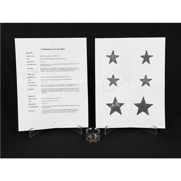 Civil War Confederate Texas Lone Star Hat Badge