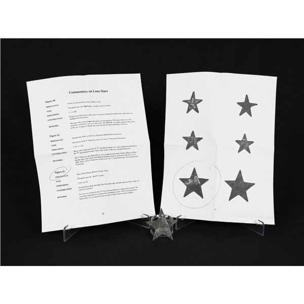 Civil War Confederate Texas Lone Star Hat Badge