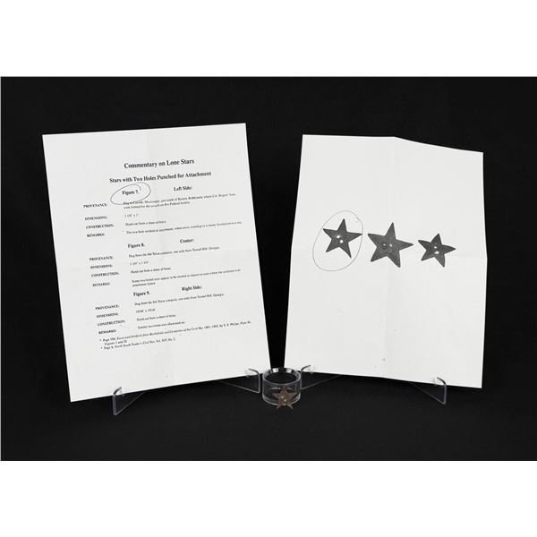 Civil War Confederate Texas Lone Star Hat Badge