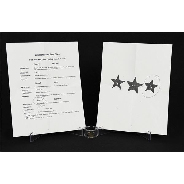 Civil War Confederate Texas Lone Star Hat Badge