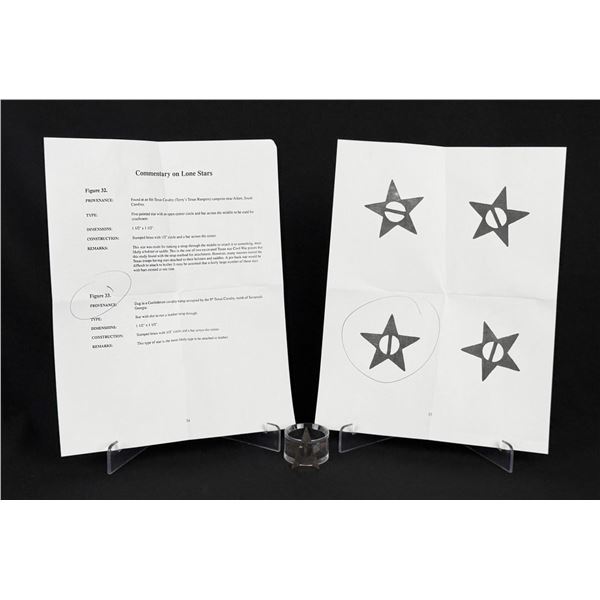 Civil War Confederate Texas Lone Star Hat Badge