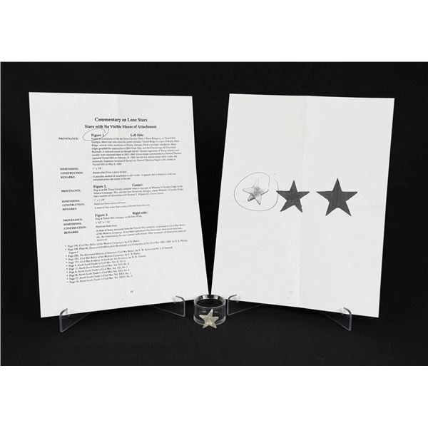 Civil War Confederate Texas Lone Star Hat Badge