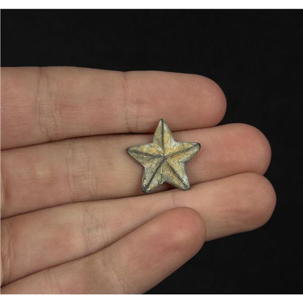 Civil War Confederate Texas Lone Star Hat Badge