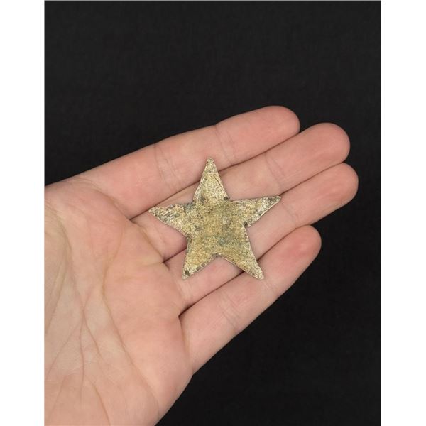 Civil War Confederate Texas Lone Star Hat Badge