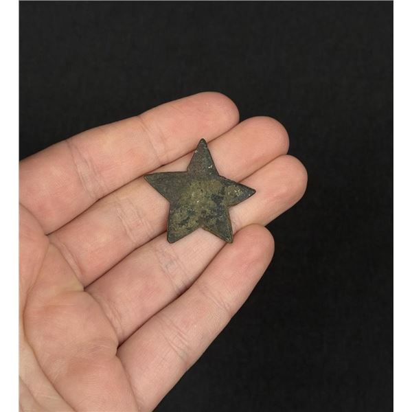 Civil War Confederate Texas Lone Star Hat Badge