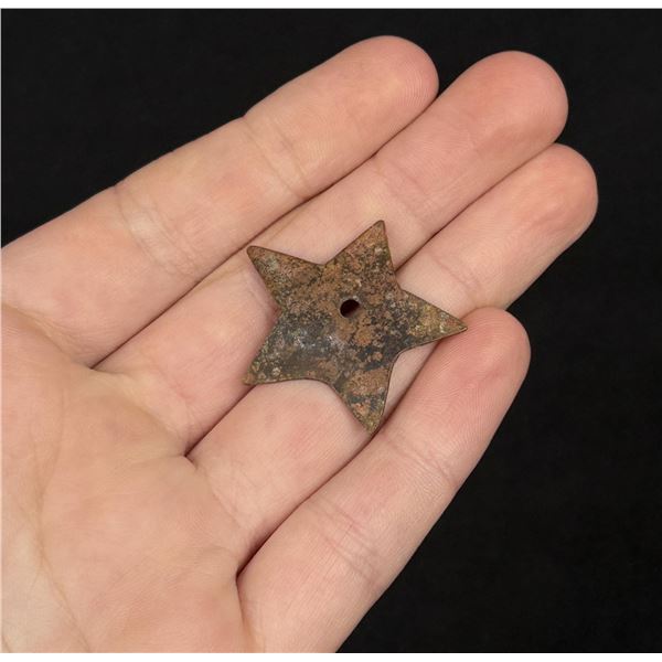 Civil War Confederate Texas Lone Star Hat Badge