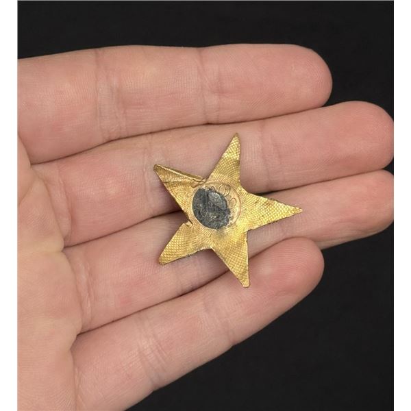 Civil War Confederate Texas Lone Star Hat Badge