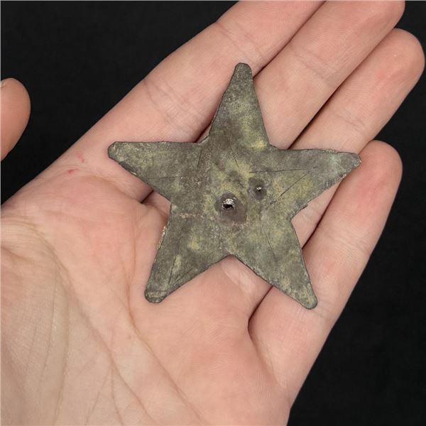 Civil War Confederate Texas Lone Star Hat Badge