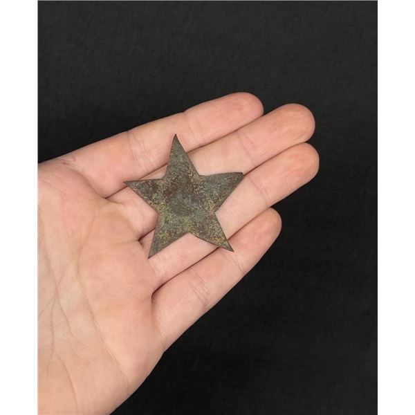 Civil War Confederate Texas Lone Star Hat Badge