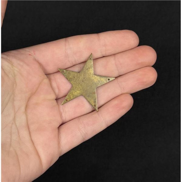 Civil War Confederate Texas Lone Star Hat Badge