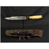 Image 1 : Scrimshaw Indian Scalp Frontier Bowie Knife