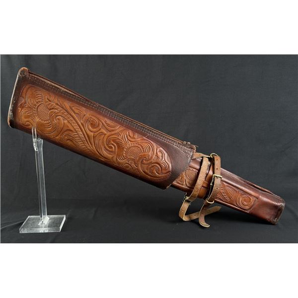 Tooled Leather Rifle Scabbard Case