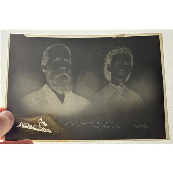 Senator William Allison and Wife Photo Negative
