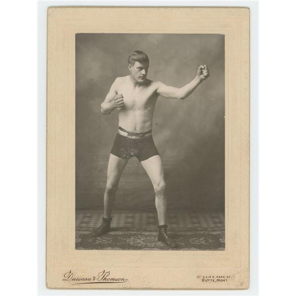 Dusseau Butte Montana Boxer Pugilist Cabinet Photo