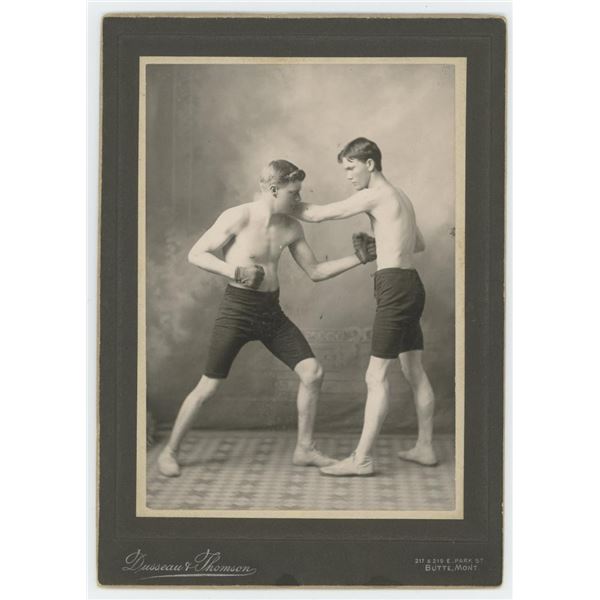 Dusseau Butte Montana Boxer Pugilist Cabinet Photo
