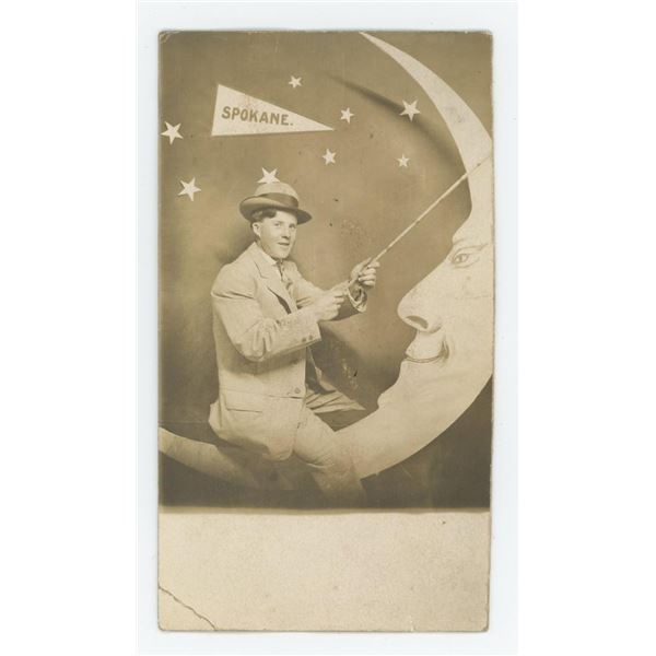 Paper Moon Spokane Washington RPPC Postcard