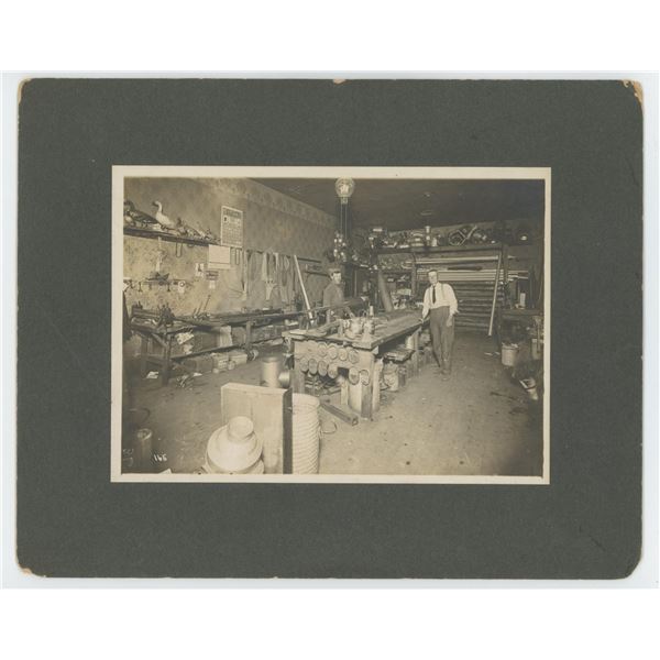 Tinsmith Occupational Workshop Cabinet Card Photo
