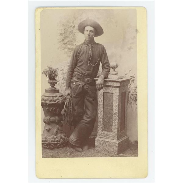 Armed Western Cowboy Cabinet Photo