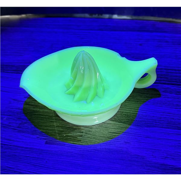 Uranium Glass Jadeite Lemon Lime Juicer