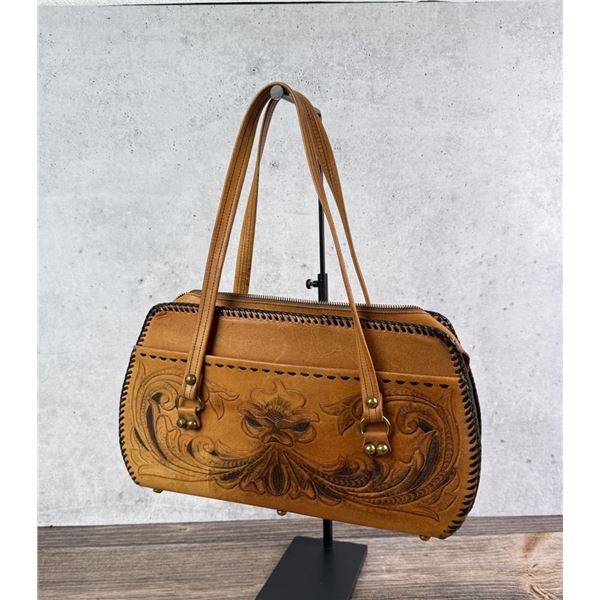 Vintage Tooled Leather Cowgirl Purse