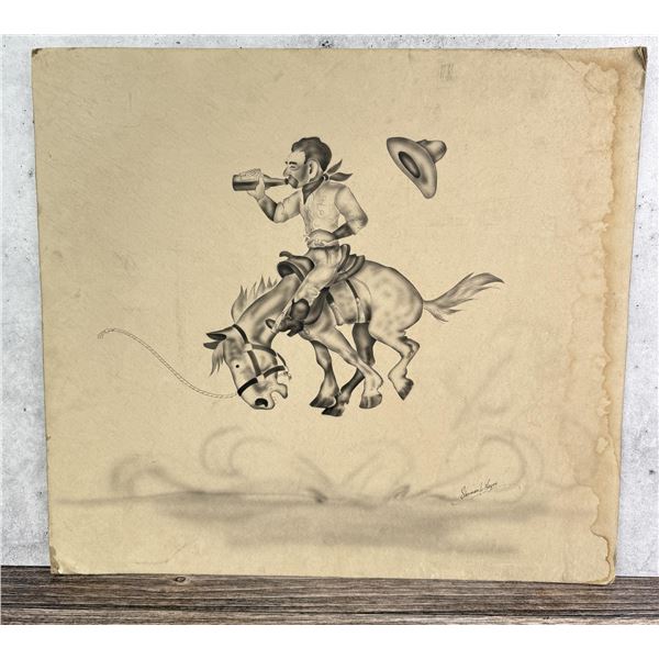 Sherman L. Hayes Montana Drunk Cowboy Airbrush