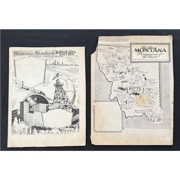 Original Western Montana Standard Newspaper Boards