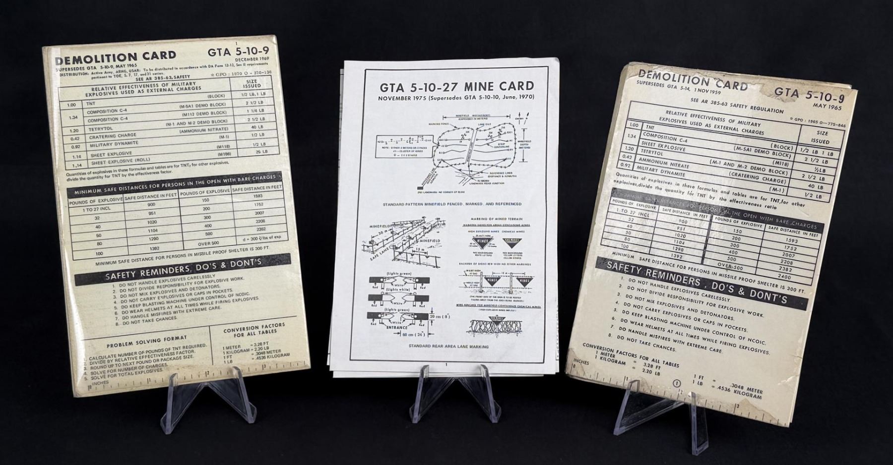 Vietnam War Special Forces Demolition Cards
