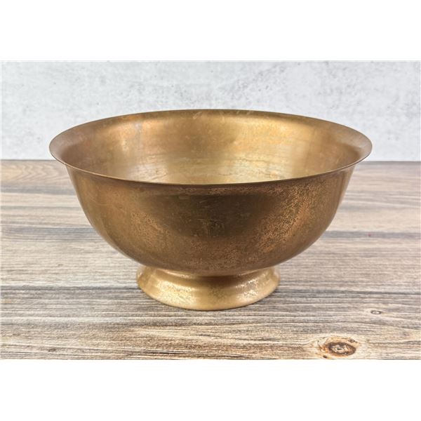 Large Copper Serving Fruit Console Bowl